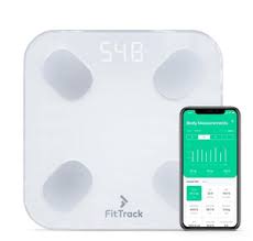 Photo 1 of FitTrack Dara Smart BMI Digital Scale - Measure Weight and Body Fat - Most Accurate Bluetooth Glass Bathroom Scale
