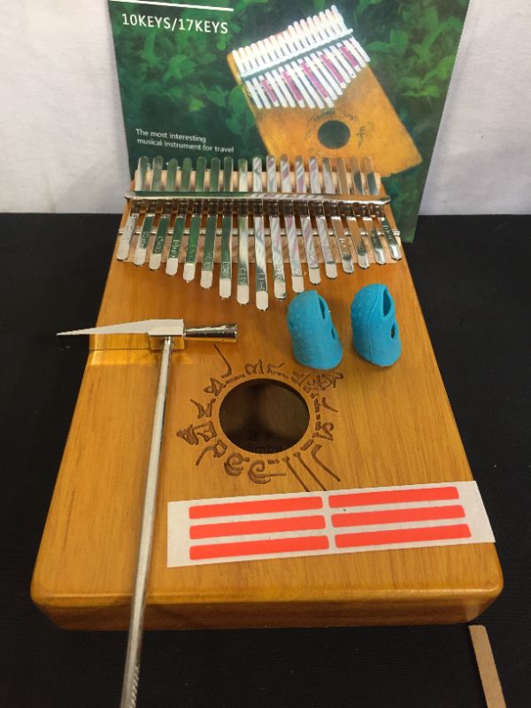 Photo 1 of 17 KEYS KASLIMBA  AFRICAN THUMB FINGER PIANO WOOD KAMLIBA PORTABLE MUSICAL 