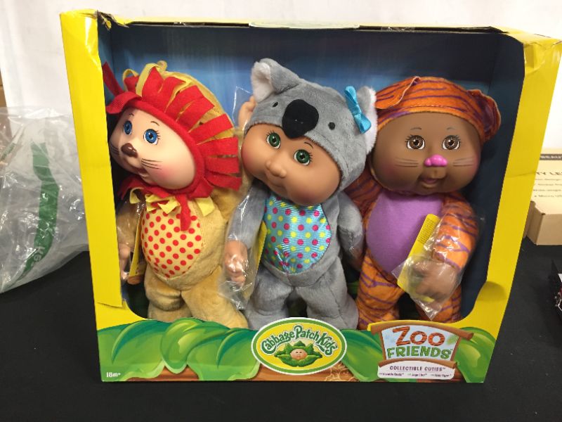 Photo 2 of cabbage patch kids collectible cuties zoo friends 3 pack