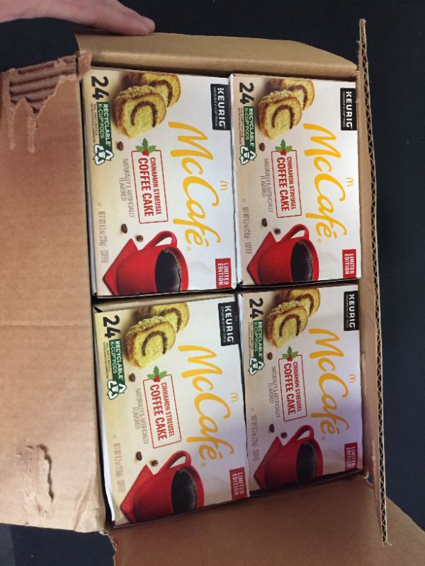 Photo 1 of 4 pack of Keurig Mccafe coffee cake limited edition k cups 24 each pack 96 total