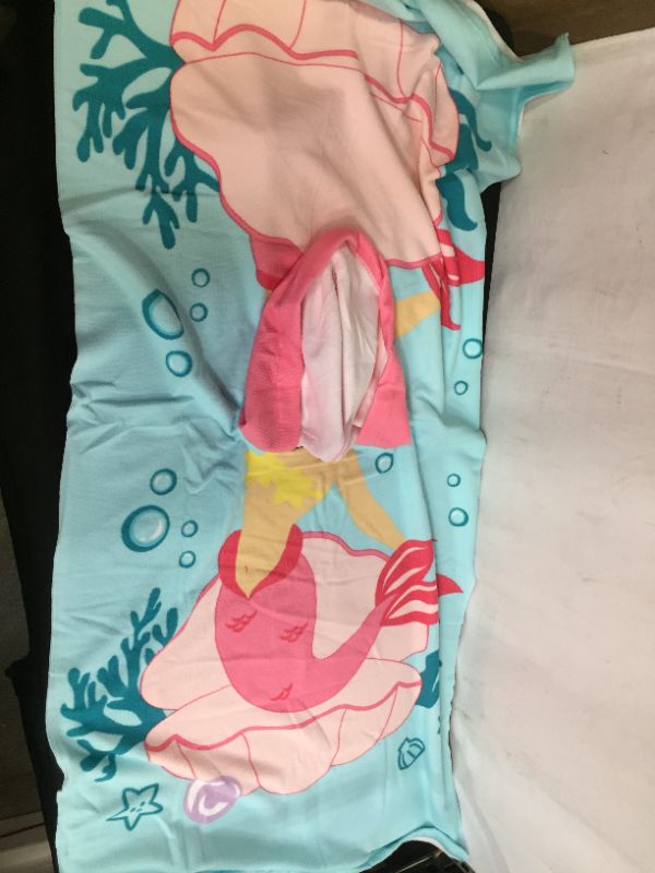 Photo 2 of 3 pack of NovForth Kids Beach Towel for Boys Girls, Mermaid Hooded Bath Towel Wrap