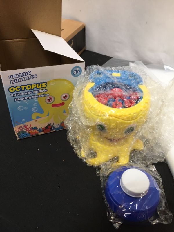 Photo 1 of Bubble Machine Octopus Bubble Maker Automatic Bubble Blower 1000+ Bubbles Per Minute for Kids, Summer Toy Party Favor, Birthday, Outdoor & Indoor, Easter with 2 Bubble Solutions 