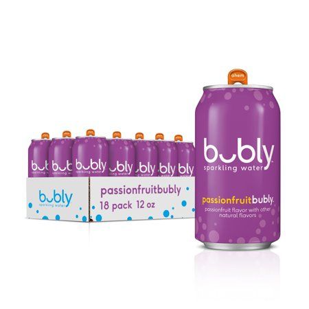 Photo 1 of (18 Cans) Bubly Sparkling Water, Passionfruit, 12 Fl Oz EXPIRED 6/7/2021