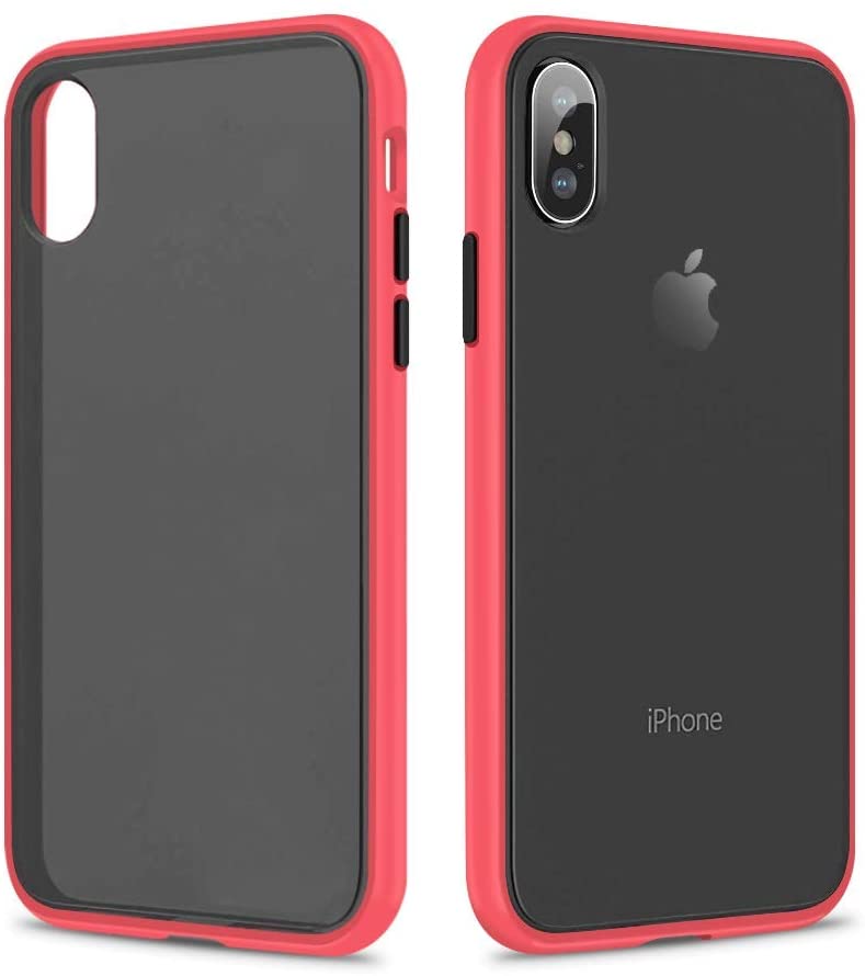 Photo 1 of  Matte Case Compatible with iPhone Xs Max Case, Translucent Matte Cover (Shockproof and Anti-Drop Protection) Frosted Case Compatible with iPhone Xs Max 6.5 inches, Matte Red