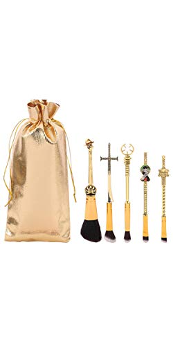Photo 1 of 5pcs Anime One Piece Metal Makeup Brushes, Cute Monkey D Luffy Makeup Brush Gift Set