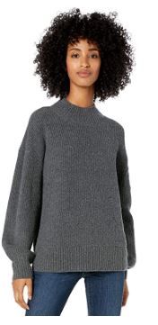 Photo 1 of Amazon Brand - Goodthreads Women's Boucle Shaker Stitch Balloon-Sleeve Sweater
size XXL