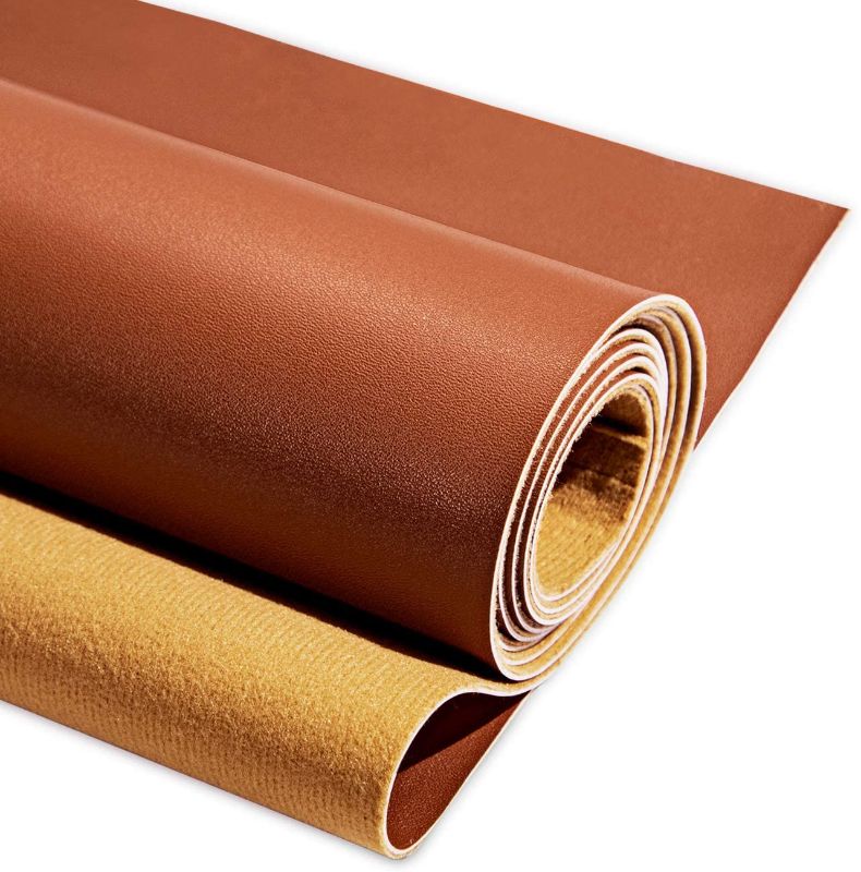 Photo 1 of Yotache PU Fabric Leather 1 Yard 54" x 36", 1.25mm Thick Faux Synthetic Leather Material Sheets for Upholstery Crafts, DIY Sewings, Sofa, Handbag, Hair Bows Decorations,NUde 