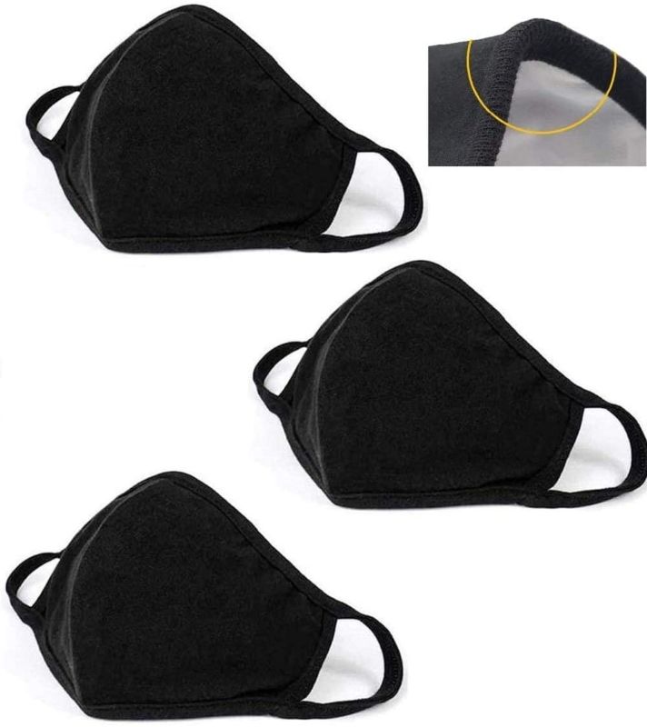 Photo 1 of 3PCS Unisex, Washable and Reusable Face Shield with Elastic Ear Loop Anti-Dust,Facial Covering with Adjustable Nose Wire 2 PACK =6 MASKS TOTAL SOLD AS IS