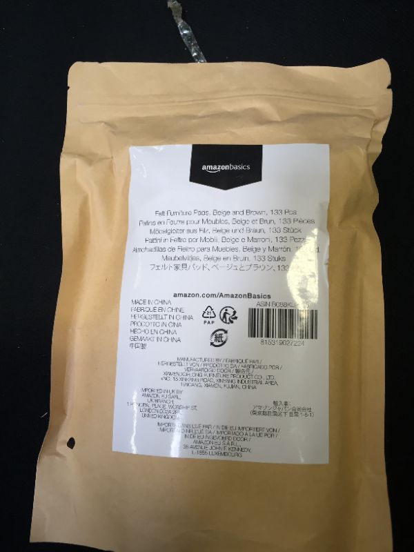 Photo 1 of Amazon Basics Felt Furniture Pads, Beige and Brown, 133 pcs