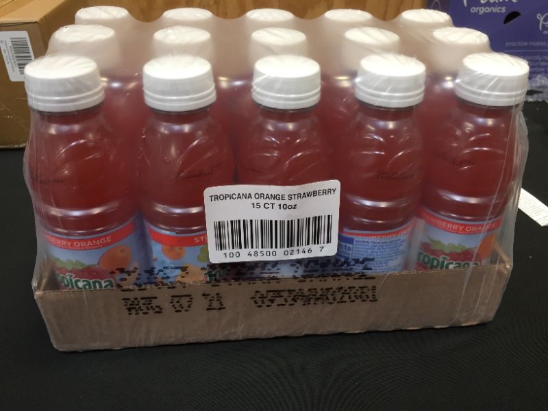 Photo 1 of 15 pack Tropicana Orange Strawberry 10oz bottles