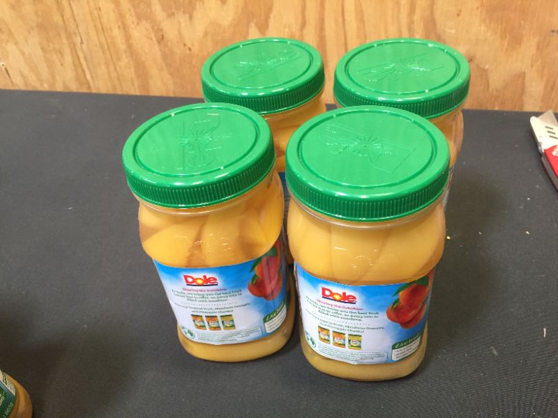 Photo 1 of 4 PACK OF Dole Yellow Cling Sliced Peaches - 23.5 oz jar