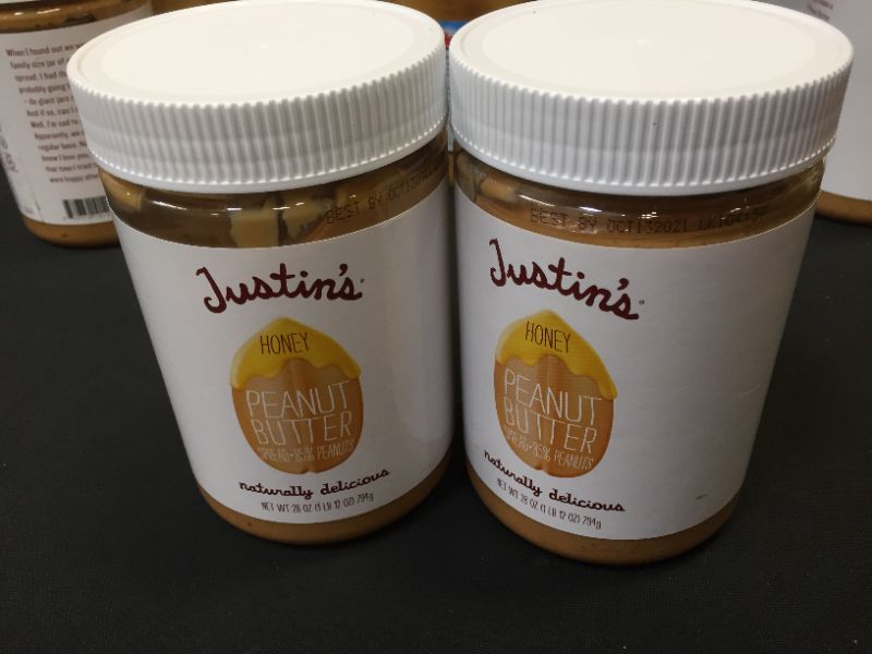 Photo 1 of 2 pack of Justin's Peanut Butter Spread, Honey - 28 oz