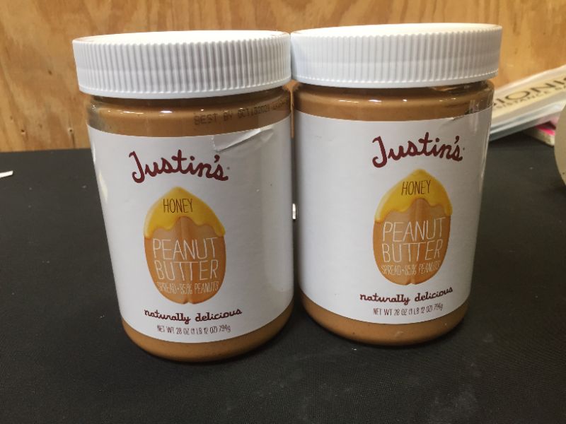 Photo 1 of 2 pack of Justin's Peanut Butter Spread, Honey - 28 oz