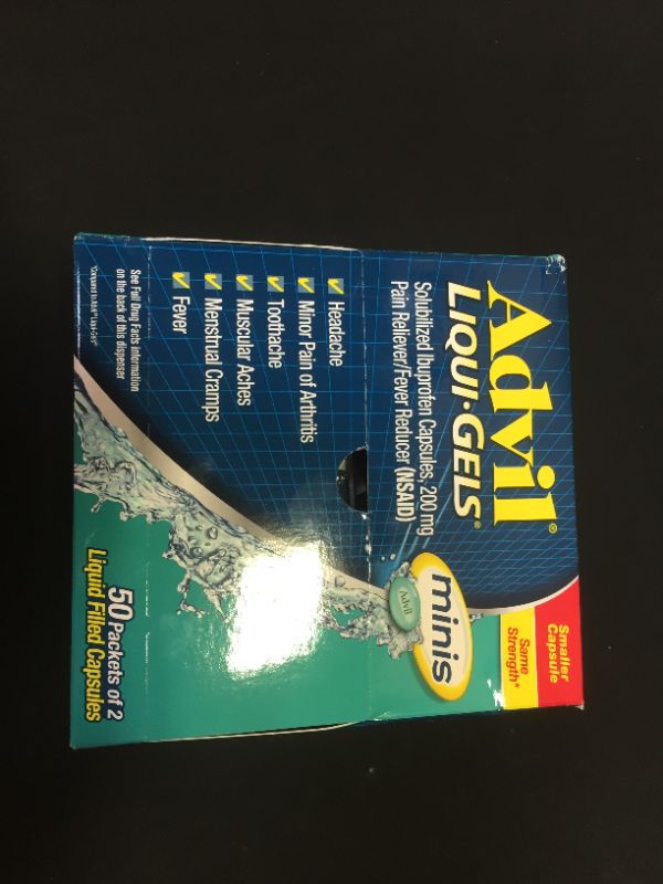 Photo 1 of Advil liquid gels tablets 50 packets of 2