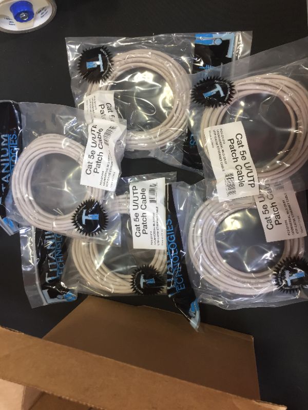 Photo 1 of 5 pack of CAT 5 cables