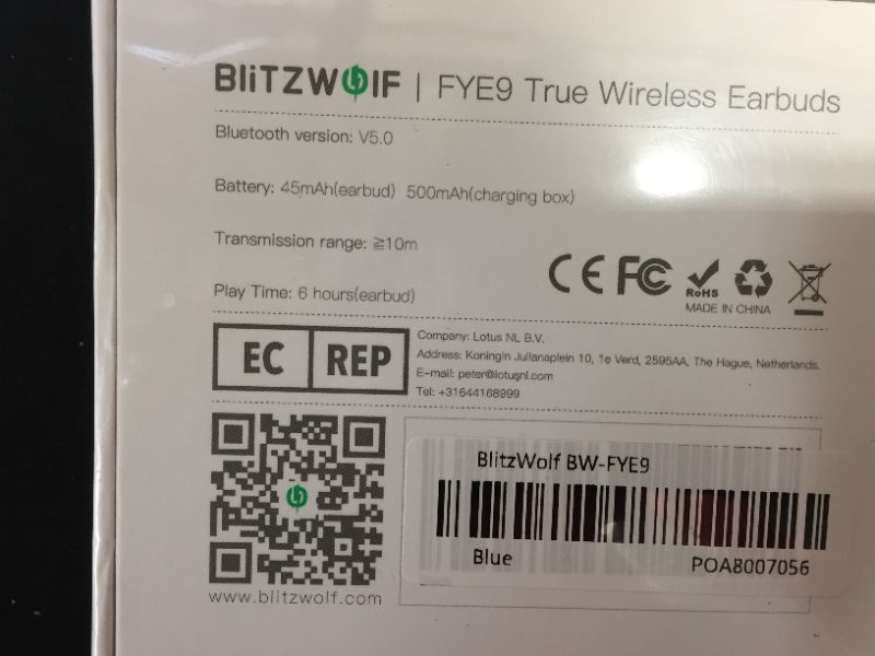 Photo 3 of BlitzWolf BW-FYE9  Earphone Wireless Earbuds -----factory sealed
