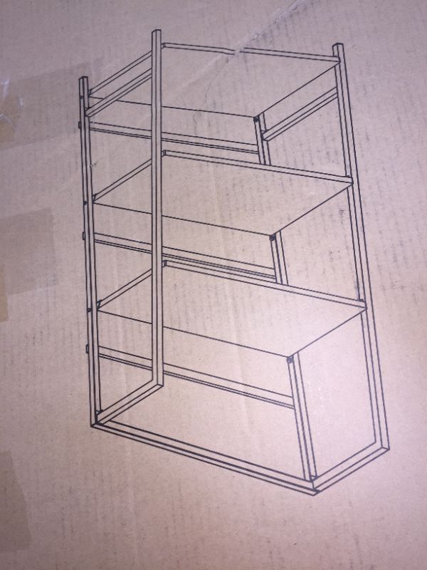 Photo 1 of folding 3 tier shelf black 