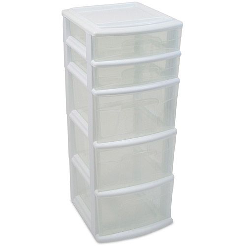 Photo 1 of 2 pair Homz 5-Drawer Medium Storage Tower, Set of 2
