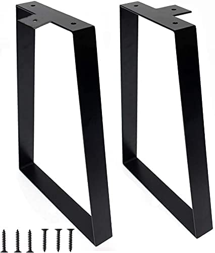 Photo 1 of 16 inch Metal Bench Legs Set of 2, Trapezoid Metal Dining Table Legs, Heavy Duty Metal Hairpin Legs for Office Furniture Legs, Coffee Table Legs, Desk Legs, DIY (2)
