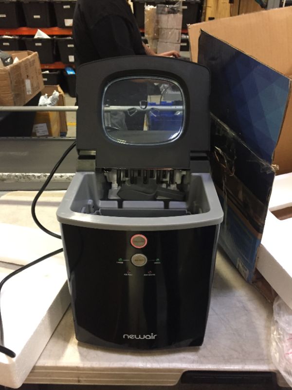 Photo 1 of NewAir Portable Ice Maker 33 lb 2 Ice Size Bullets Daily, Perfect Machine for Countertops, NIM033BK00 Black
