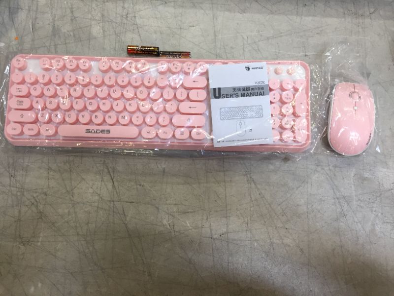 Photo 2 of SADES V2020 Wireless Keyboard and Mouse Combo,Pink