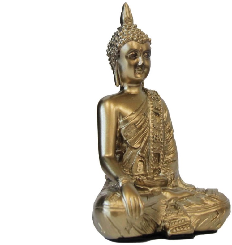 Photo 1 of Carefree Fish Thai Sitting Buddha Statue Wall Home Buda Figurine Zen Decor Meditation Decoration 6Inch