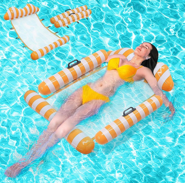 Photo 1 of Inflatable Pool Float Hammock, UPBOXN Premium Summer Pool Lounger Swimming Pool Float Multi-Purpose (Saddle, Lounge Chair, Pool Chair, Drifter) Pool Lounger Heavy Duty