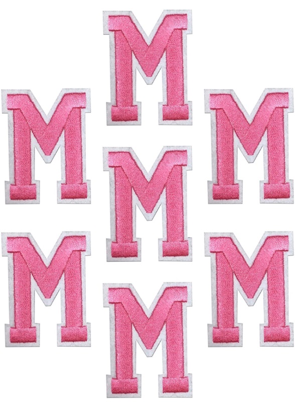 Photo 2 of Aukmla Women's Statement Ring Vintage Rings Smiling Face Band Ring Open Fashion Rings Stainless Steel Adjustable Bands Jewelry for Women and Girls 2 rings

 Pink "M" Letter 7pcs Alphabet Letter A-Z Iron on Patches Sew on Approx. 2.2 x1.9 inches (Pink, M)