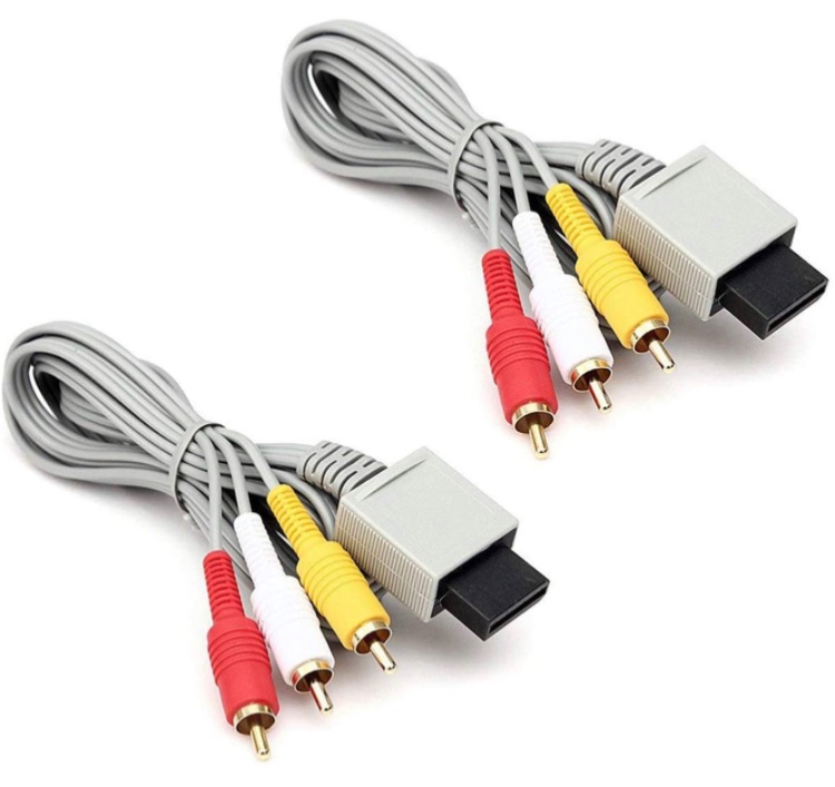 Photo 1 of Wii U AV Cable, AV Cable Composite Retro Audio Video Standard Cord for Nintendo Wii Wii U (6 Feet 4 pack)