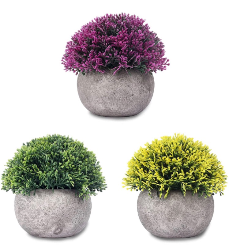 Photo 1 of 3pcs Mini Potted Plants Artificial, Small Artificial Plants for Home Decor Indoor and Office