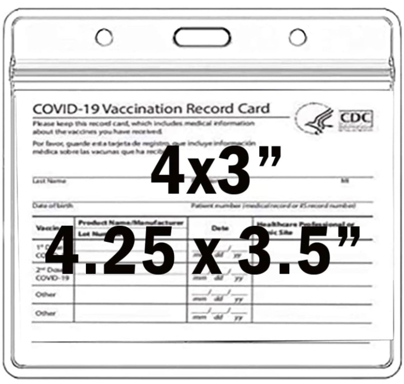Photo 2 of 3Pack CDC Vaccine Card Protector 4.25 X 3(+0.5) Inches Vaccination Cards Holder Clear Plastic Sleeve with Waterproof Resealable Zip (2 packs)

Medical Assistant Badge Buddy (Pink) - Horizontal Heavy Duty Badge Tags for MAs - Double Sided Badge Identificat