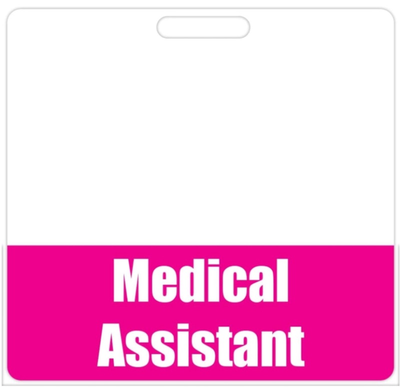 Photo 1 of 3Pack CDC Vaccine Card Protector 4.25 X 3(+0.5) Inches Vaccination Cards Holder Clear Plastic Sleeve with Waterproof Resealable Zip (2 packs)

Medical Assistant Badge Buddy (Pink) - Horizontal Heavy Duty Badge Tags for MAs - Double Sided Badge Identificat