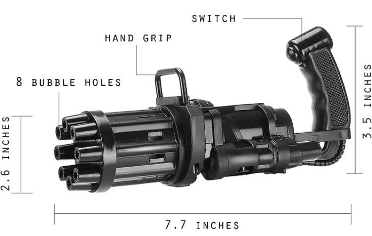 Photo 1 of Gatling Bubble Machine Gun Bubble Blower, Automatic Bubble Machine for Toddlers Kids, 8-Holes Electric Bubble Blaster Gun 2021 Cool Toys Gift, Summer Outdoor Activities Toys for Boys and Girls(Black) 2 guns 

2PCS Kids Jump Ropes, Adjustable & Lightweight