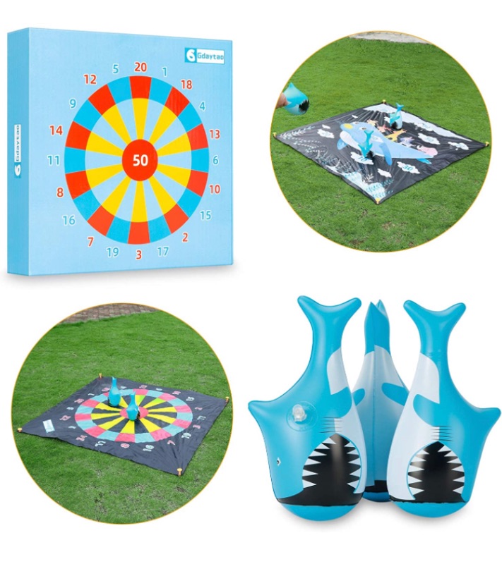 Photo 1 of Outdoor Games for Kids and Family, Flarts Lawn Dart Games-Giant Yard Toys with 3 Tumbler Darts, Fun Outside Sports Activities for Backyard Camping Beach Party, Best Gift Idea for Boys Girls Teens