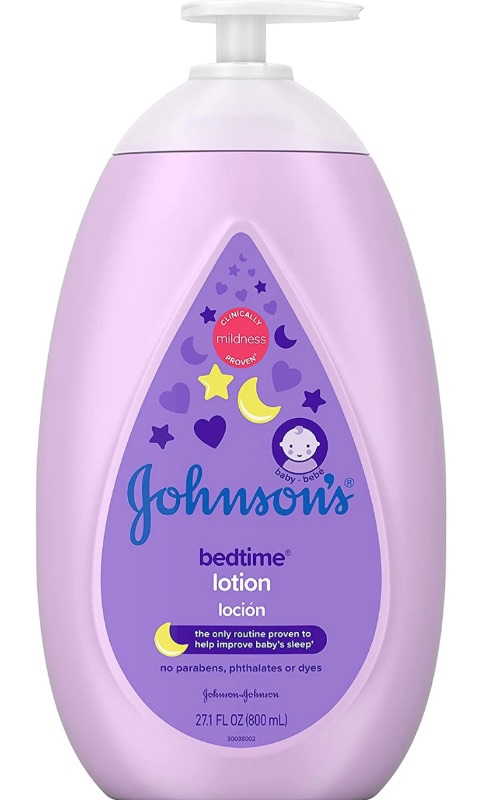 Photo 2 of NUK Simply Natural Bottle with SafeTemp, 9 oz, 1 Pack, 1+ Months

Johnson's Moisturizing Bedtime Baby Body Lotion with Coconut Oil & Relaxing NaturalCalm Aromas to Help Relax Baby, Hypoallergenic, Paraben- & Phthalate-Free Baby Skin Care, 27.1 fl. Oz