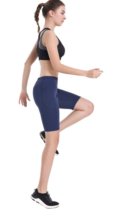 Photo 1 of COOrun Women Athletic Shorts High Waist Yoga Shorts Workout Running Compression Exercise Shorts Side Pockets I Size Small