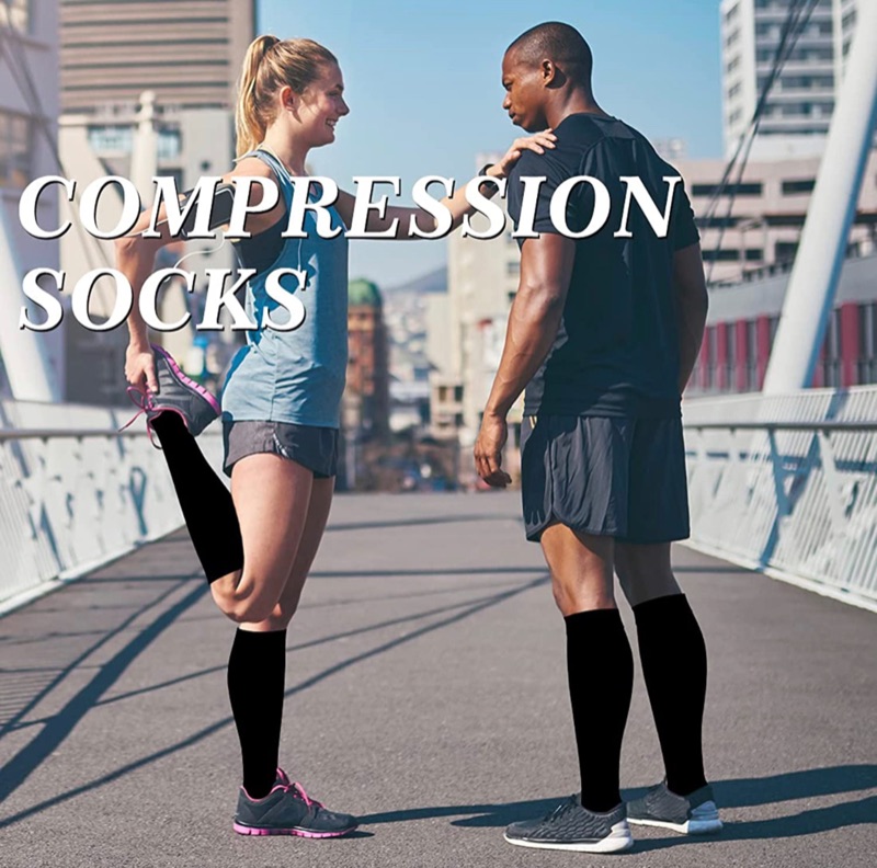 Photo 2 of 3 Pack Medical Compression Sock-Compression Sock For Women and Men Circulation -Best for Running,Nursing,Athletic Sports I Size Small/Medium