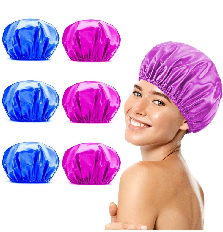 Photo 3 of 
Shower Tablets Relaxing Lavender, 3 OZ.- 3 Tablets of 1 OZ. Each 

6 Pack Shower Cap - Shower Caps for Women, Double Waterproof Layers Leakproof Bathing Shower Hat Hair Protection Reusable Sleep Bonnet Cap for Sleeping Soft Hair Bonnet - Turbans for Wome