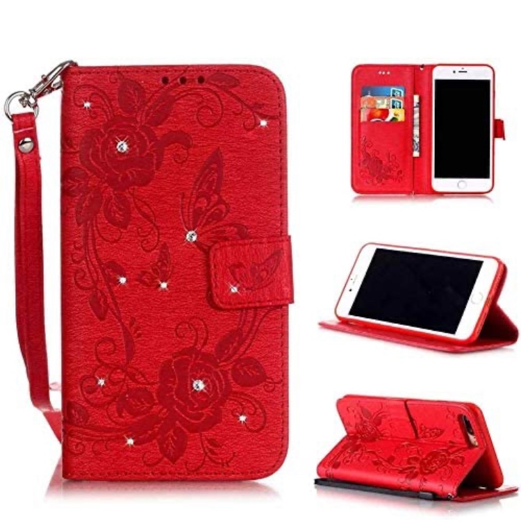 Photo 2 of 
Fvntuey Compatible for iPhone 7+ / 8+ Wallet Case with 3 Card Holder, Leather Flip Bling Diamond Red Rhinestone Fold Stand Shockproof Body Protection Shell Folio for i Phone 7 Plus/8 Plus

CDC Vaccination Card Protector 4X3in-CDC Vaccine Card Holder-Badg