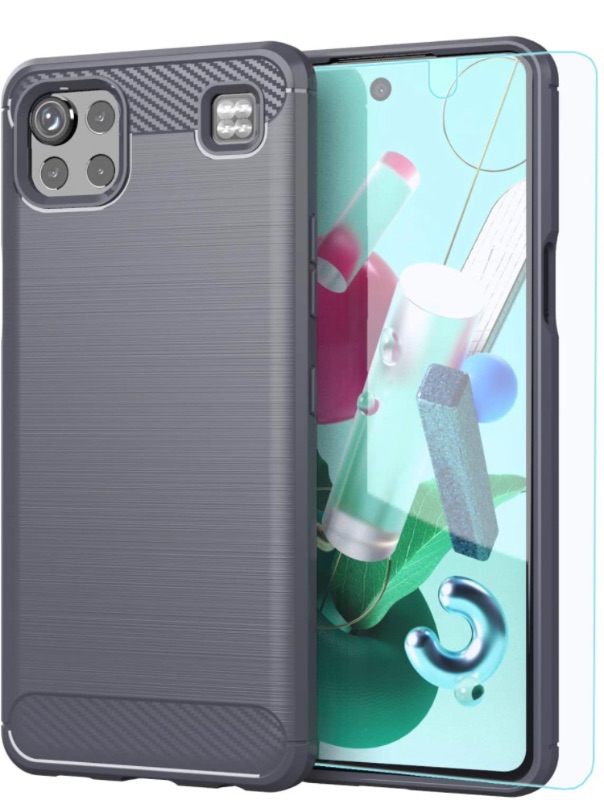 Photo 1 of  MAIKEZI for LG K92 5G case,LG K92 case,with HD Screen Protector,Soft TPU Slim Fashion Non-Slip Protective Phone Case Cover Compatible with LG K92 5G (Gray Brushed TPU)

LG Stylo 7 5G Case, PUSHIMEI Military Grade Heavy Duty Protection Phone Case Cover wi