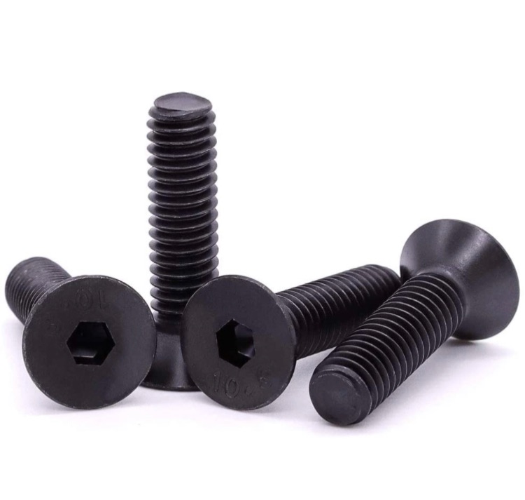 Photo 2 of 12 PCS) 5/16-18 x 3/4" (3/8" to 3" Length Available) Flat Head Socket Head Cap Screws, 10.9 Grade Alloy Steel, Hex Socket Drive, Fully Machine Threaded, Black Oxide Finish

Royee 25 Pcs Cord Locks Black Single Hole Spring Round Mini Cord Lock Rope Ends St