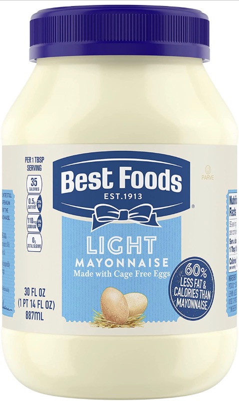 Photo 1 of Best Foods Mayonnaise Light Mayo 30 oz 3 jars best by 9/2021