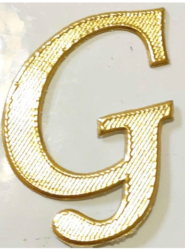 Photo 1 of Gold High Class Rubber Iron On Letters Heat Transfer Letters Paper for Clothing Sport Jersey T Shirts Team Name Hats Shoes (2G) 2 packs