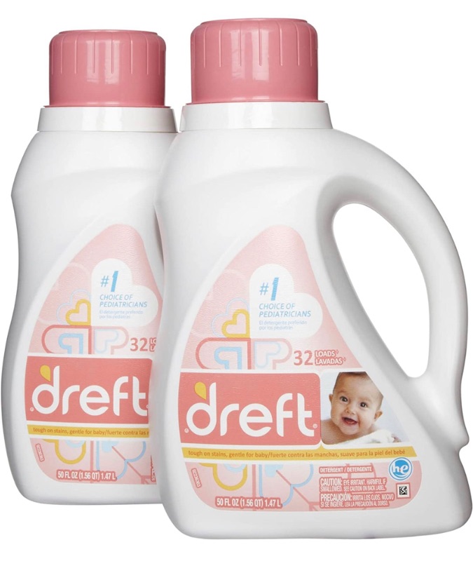 Photo 1 of Dreft Stage 1 Newborn HE Baby Laundry Detergent - 50 oz - 2 pk