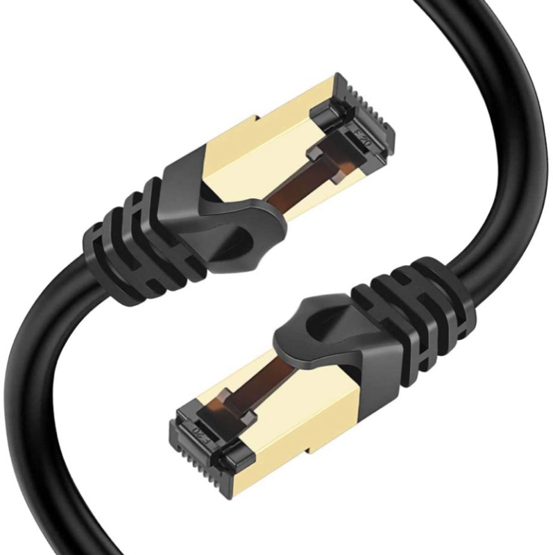 Photo 1 of Cat 8 Ethernet Cable 30ft, QING CAOQING LAN Network Cable High Speed 40Gbps 2000Mhz 26AWG SFTP with Gold Plated RJ45 Connector