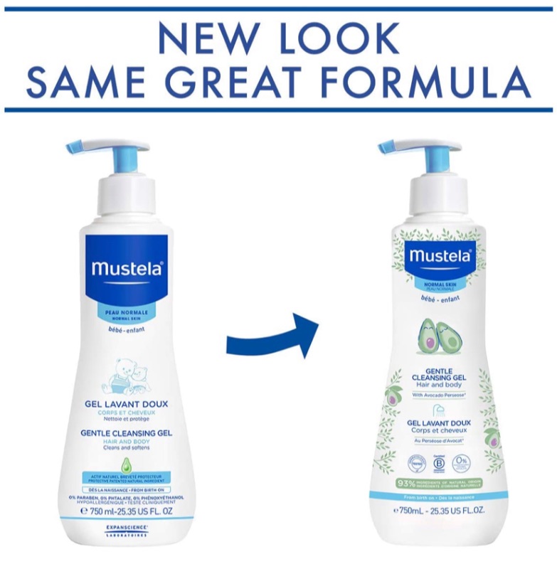 Photo 1 of Mustela Baby Gentle Cleansing Gel - Baby Hair & Body Wash - with Natural Avocado fortified with Vitamin B5 - Biodegradable Formula & Tear-Free - Various Sizes - 1 or 2-Pack