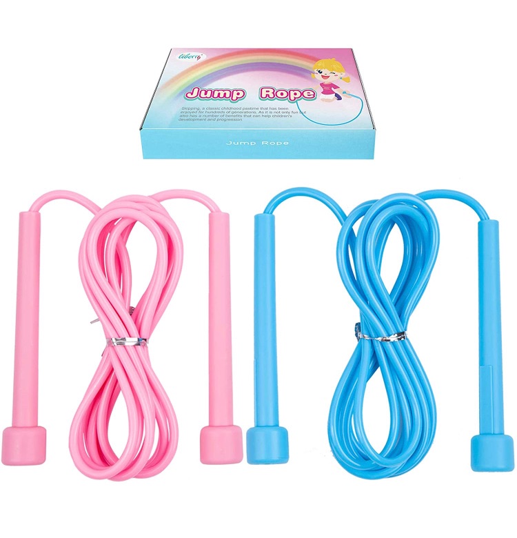 Photo 1 of Kids Jump Ropes, Adjustable & Lightweight Skipping Rope for Boys& Girls, Preschooler, School-Aged Child, Pack of 2 Jumping Ropes?Pink & Blue? 3 boxes 