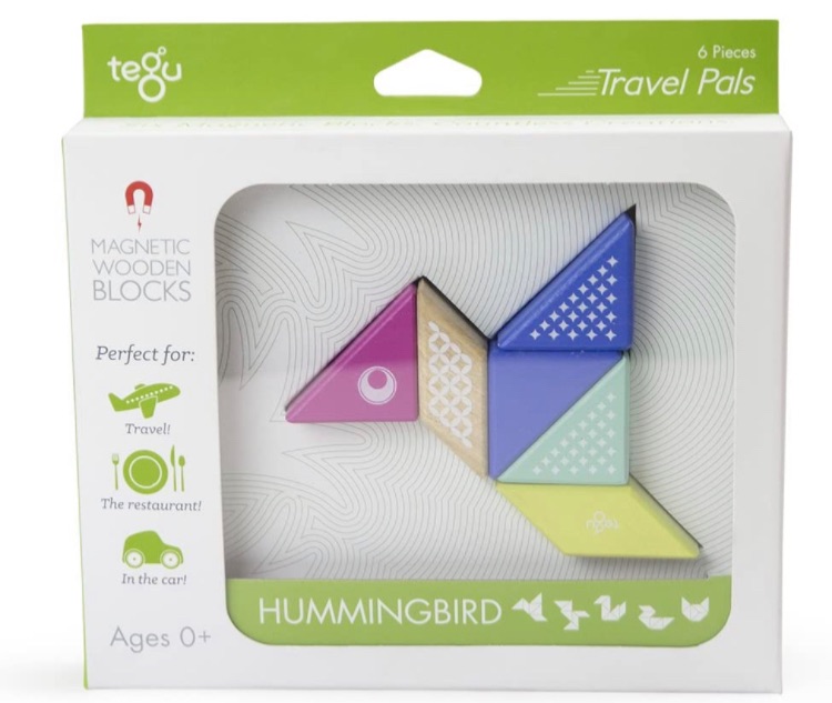 Photo 1 of 6 Piece Tegu Travel Pal Magnetic Wooden Block Set, Hummingbird