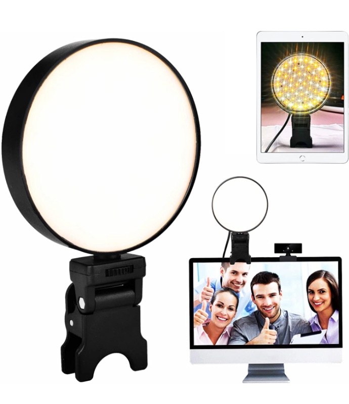 Photo 1 of Video Conference Lighting,Ring Light Clip On Computer Monitor with 60pcs High Brightness LED Chips for Video Conferencing,Zoom Meeting,Live Streaming