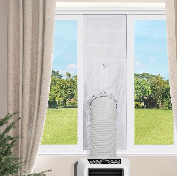 Photo 1 of Brosyda Portable AC Window Kit, Air Conditioner Window Vent Kit, 25x56~92cm(L) Adjustable,Waterproof No Drilling, Easy to Install Window Seal for Portable AC Unit
